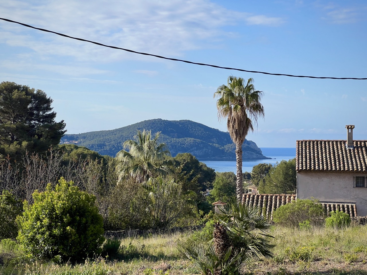 view of La Pointe Grenier from accommodation in saint cyr sur mer